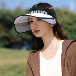TEMU 2026년 신상 봄/여름 패션 남녀 공용 선캡, 레터링 장식, 편안하고 통기성 좋음, 사이즈 조절 가능, 하이킹, 낚시, 파티, 해변 휴가, 어드벤처, 휴가 등 야외 활동에 적합