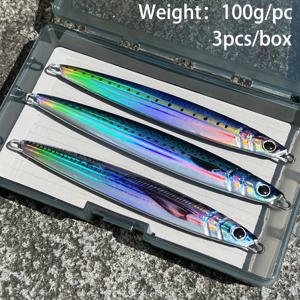 TEMU Fishing Master 3개입 장거리 캐스트 메탈 피처 미끼, 60G/ 80G/ 100G - 심해 및 참치 낚시용 아이리스 싱크 미끼, 트리블 훅이 있는 내구성 있는 구리 합금, 미끼 아버지의 날 크리스마스 발렌타인데이 남편을 위한 최고의 선물