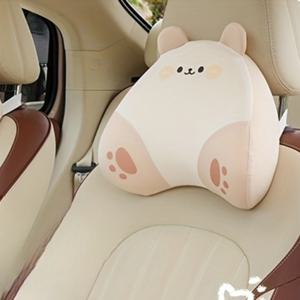 TEMU 인체공학적 디자인 차량용 헤드레스트 및 허리 지지대 - 고급 3D 디자인, 편안함, 압축 방지, 탈착식 및 세탁 가능한 커버, 시즌별 시트 커버 추가 기능 제공
