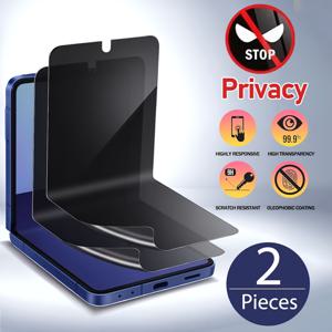 TEMU 삼성 갤럭시 Z Flip 7/SE/Z Flip 6/Z Flip 5/Z Flip 4/Z Flip 3용 풀 커버 사생활 보호 하이드로겔 필름 2매, 삼성 Zflip3/Zflip4/Zflip5/Zflip6/Zflip7 사생활 보호 하이드로겔 스크린 보호 필름 (유리 아님)