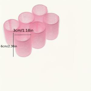 TEMU 6개 자가 점착 앞머리 컬, 직경 30mm, 긴 머리 및 중간-짧은 머리에 적합, 여성용, 건성 헤어