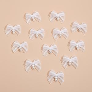 TEMU 10개 세트 레이스 리본 보우 - 소형 준비 완료 리본, 깃털 없음 & 조립 불필요, DIY 공예, 의류, 헤어 액세서리, 선물 포장 및 스크랩북 장식용