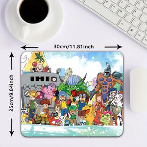 TEMU 디지몬 디지데스티드 고무 마우스 패드 | 미끄럼 방지 베이스, 휴대용 및 내구성, 사무실, 학습 및 게임에 적합