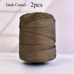 TEMU 500g/2개 정교한 아이스 실키 섬유 원단 실, 100% 폴리에스터 섬유, 가볍고 실용적, 아름다운 색상, 뜨개실, 태양 모자, 핸드니트 DIY 코바늘 가방, 좌석 쿠션, 공예용 로프용으로 적합, 니트 선물용으로 완벽