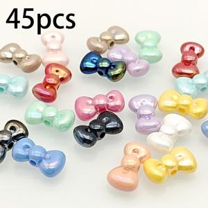 TEMU 45개 18×10.5mm 구멍 있는 리본 아크릴 구슬, DIY 공예 재료, 의류 장식 액세서리, 핸드메이드 비즈 공예용품, DIY 헤어 액세서리 및 주얼리 제작용품, 미술, 공예 및 재봉용품, 장식용 구슬, 목걸이, 팔찌, 귀걸이, 휴대폰 고리, 열쇠고리, 가방 고리 및 기타 수공예 액세서리용으로 사용 가능