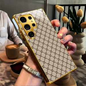 TEMU 폰 케이스: 우아한 라이트 럭셔리 프린팅 빈티지 패턴 전기도금 폰 케이스, 삼성 S26/S26 Plus/S26 Ultra/S25/S25 Edge/S25 FE/S24/S23/S22/S21/S20/S10/노트 20/A73/A72/A71/A56/A55/A54/A53/A52/A51/A34/A33/A32/A16/A14/A13/A12 호환