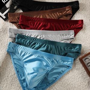 TEMU 남성용 심리스 브리프 3개 세트, 다양한 색상, 편안하고 매끄러운 원단, 스타일리시한 남성 속옷