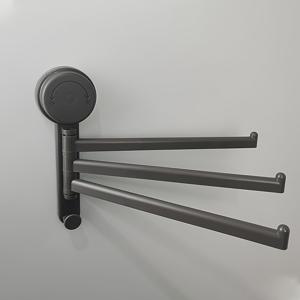 TEMU 회전 가능한 멀티 기능 흡착식 삼중 바 타월 랙/주방 선반/욕실 배수대/벽걸이 천걸이. 고급 소재 제작, 드릴링 불필요, 벽걸이 수납, 공간 절약, 강력한 흡착력, 높은 하중 지지력. 주방, 발코니, 욕실, 야외 사용 등 다양한 환경에 적합