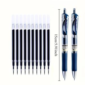 TEMU 의사 및 간호사용 블루 젤펜 12개입 | 0.5mm 속건성 부드러운 필기, 인체공학적 디자인, 처방전 작성 및 사무용품에 이상적