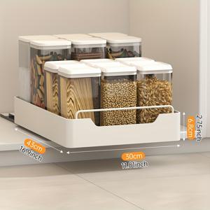 TEMU 1개 풀아웃 정리함, 싱글 레이어 슬라이드 아웃 서랍 수납 홀더, 다기능 대용량 수납 정리함, 주방 및 욕실용, 홈 정리 및 수납, 홈 액세서리