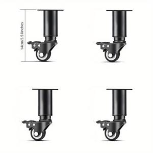 TEMU 4개입 14cm-36cm 조절 가능 가구 받침대 고품질 범용 캐스터 휠, 가구 회전 캐스터, 저소음 이동성 캐스터