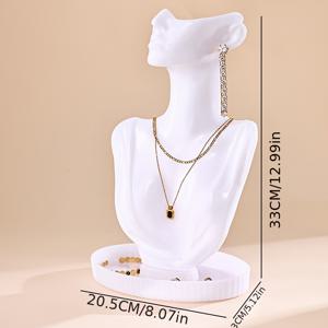 TEMU 1개 목걸이 디스플레이 랙, 초상화 목걸이 펜던트 보석류 전시대, 목걸이 수납 선반, 장식용 디스플레이 랙, 가족 침실 타워에 적합, 크리스마스 선물, 새해 선물, 여성 선물, 보석 타워