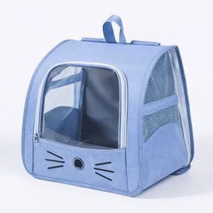 TEMU Paws Sauvy 대용량 반려동물 캐리어 백팩, 가볍고 통기성 좋은 고양이 & 소형견용 여행 가방, 옆면 개폐식 및 간식 주머니 포함