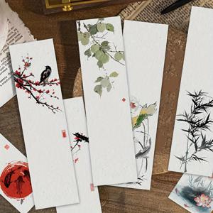 TEMU 30개 중국 스타일 잉크 그림 책갈피, 높은 미적 감각의 정교한 독서 페이지 라벨, 저널 노트북 장식 마커, 개인 맞춤형 창의적인 카드 종이 책갈피