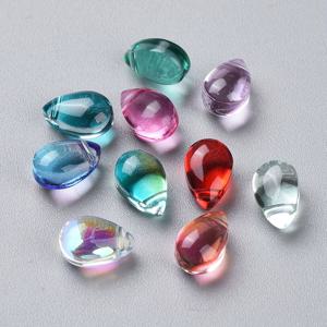 TEMU 200개 9x6x5mm 체코 유리 물방울 스페이서 비즈 - 보석 만들기 DIY 팔찌 목걸이 귀걸이용 혼합 색상, 액세서리 제작용 루스 비즈, 생동감 넘치는 디자인, 매끄러운 표면
