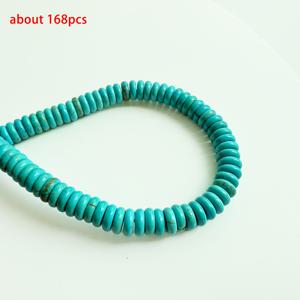 TEMU 168/118/123/55/58개 6/8/10/12/14mm 블루 터키석 원형 비즈, DIY 공예용 고품질 액세서리 비즈 세트