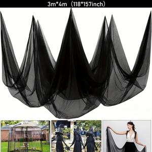 TEMU 야외 정원 식물 커버 - 모기장, 보호 장벽, 테라스 메쉬 - 내구성 & 통기성 DIY 할로윈 장식 4m/6m
