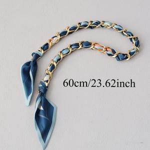 TEMU 120Cm/60Cm 스카프 스타일 핸드백 숄더 스트랩, 블랙/옐로우/그린 스카프, 숄더 스트랩/핸드백/숄더백 교체 스트랩으로 적합, 휴대폰 미끄럼 방지 스트랩으로 사용 가능, 스카프 요소가 있는 여성용 지갑 추가품