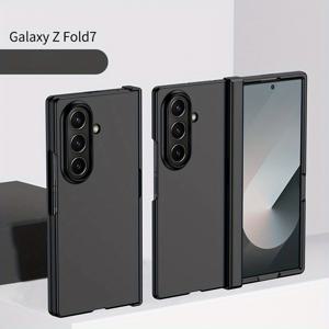 TEMU 휴대폰 케이스 - 10가지 색상 솔리드 PC 라이트 베이지 3개 세트, Fold3, Fold4, Fold5, Fold7에 적합. 창의적인 니치 풀커버링 낙하 방지 케이스