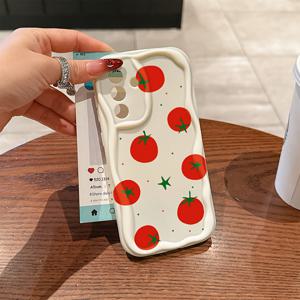 TEMU 휴대폰 케이스 - 삼성 갤럭시 A56 A26 A36 A55 A35 A06 A16 A05 A14 A24 A34 A54 A15 A05S A25 A23 A33 A53 A73 A13 4G 5G 방수 소프트 TPU 후면 커버에 적합한 소형 토마토 폰 케이스
