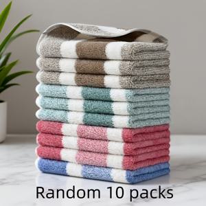 TEMU 10개입 - 11.02 X 11.02인치 폭 코랄 플리스, 초극세사 및 뛰어난 흡수력, 300G/M², 가정, 호텔, 헬스장, 여행에 적합, 빠른 건조 멀티 컬러 옵션, 욕실 액세서리, 재사용 가능한 청소용 천, 핸드 타월, 워시클로스