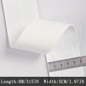 TEMU 800cm 탄성 실 스풀, 바느질 뜨개질 탄성 밴드, 벨트 바지 공예 DIY용 고탄성 뜨개질 실 스풀, 다양한 폭 (2/3/4/5/6cm), 블랙 & 화이트