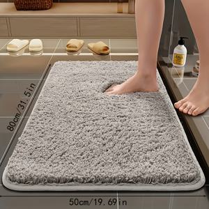 TEMU 긴 플러시 초흡수성 욕조 매트, 미끄럼 방지 및 낙하 방지, 매우 부드러운 느낌, 편안한 품질 욕조 매트, 욕조, 샤워, 욕실 추가, 가정 장식 바닥 매트, 욕실 걱정 없는 선택에 적합