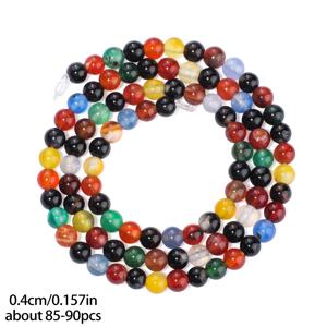 TEMU 36-91개 천연석 구슬 & 마노석 구슬 모음 - 매끄러운 둥근형 컬러풀, DIY 주얼리 제작, 팔찌 & 목걸이 공예용, 멀티컬러 스페이서 구슬, 참 팔찌용 루즈 비즈, 목걸이 액세서리용