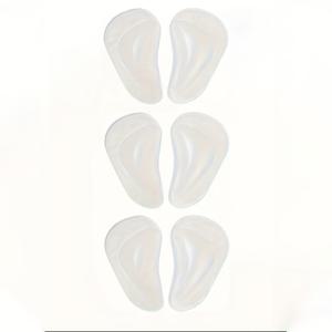 TEMU 6개입 자가 접착식 두꺼운 젤 패드 - 투명하고 통기성이 좋으며 편안한 깔창, 고품질 아치 서포트 깔창, 세탁 가능하고 재사용 가능한 젤 패드, 운동화, 샌들, 하이힐, 부츠에 적합 - 모든 신발 유형에 적합