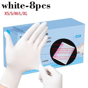 TEMU 흰색 일회용 PVC 장갑, 두껍고 튼튼함, 파우더프리 및 무알레르지성. 가정 청소, 미용사, 염색, 페인팅 등에 적합. 집안 청소 애호가를 위한 완벽한 선물