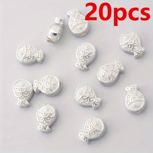 TEMU 40개/20개 작은 물고기 스페이서 비즈, DIY 팔찌 목걸이 귀걸이 주얼리 공예 액세서리에 적합한 루스 스트링잉 스페이서