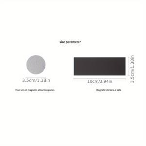 TEMU 6개입 접착식 자석 시트 & 철성 금속 스티커, 냉장고 문 정리함 화이트보드 주방 욕실 장착 도구, 드릴 불필요, 튼튼한 고정, 가정 장식