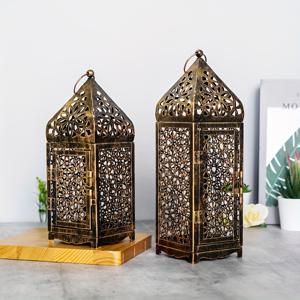 TEMU 1/2개 모로코 스타일 금속 랜턴 필수 키트, 홀로우아웃 프로젝션 철제 캔들홀더, 할로윈·발렌타인데이·추수감사절·크리스마스 테이블 장식용, 홈 & 주방 데코 - 어린이 안전, 빈티지 디자인, 쉬운 설치