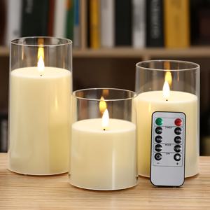 TEMU 3개 세트 - 리모컨 포함, 깜빡이는 LED 캔들 조명 (건전지 별매), 일상 휴일, 발렌타인데이, 홈 데코, 침실, 사무실, 욕실, 주방, 레스토랑, 바, 호텔, 커피숍, 가족 모임용