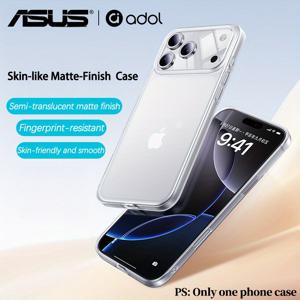 TEMU 휴대폰 케이스 - ASUS 아이폰 케이스 (Apple 17Promax용), 초박형 0.3mm 보호 케이스, 무경각감 무광택 하드 경량 케이스, 아이폰 17 Pro용 슬림 보호 케이스, 반투명 프로스트 화이트 블랙