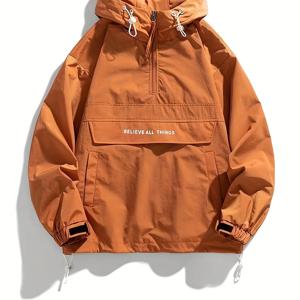 TEMU Jingmoling Selection 해외 직구 남성용 퀄리티 루즈핏 풀오버 자켓 단품, 새로운 봄/가을 드롭 숄더 캐주얼 아우터웨어 패션 상의