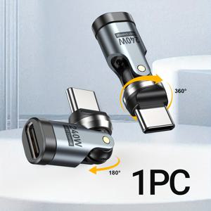 TEMU 240W USB-C 고속 충전 어댑터 (OTG 커넥터 포함) - 듀얼 출력 240W/120W 전력 공급, 삼성, 노트북 & 휴대폰용 240W USB-C to C 타입 어댑터, 노트북 충전기