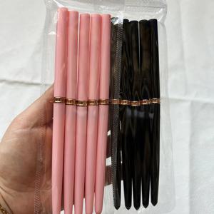 TEMU 10개 네일 아트 브러쉬 세트 - 0.3mm 초미세 라인 브러쉬가 포함된 전문가용 네일 디자인 키트 (젤 폴리쉬용), 핑크 핸들 (정밀한 디테일링, 초크 아트, 꽃 화상용)