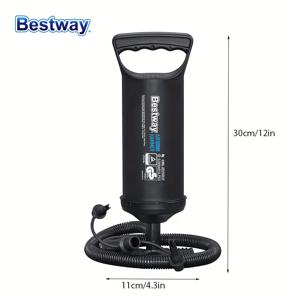 TEMU Bestway 62002 수영장 키트 에어 펌프 팽창식 매트리스 펌프 지상 사각 놀이 풀 에어 펌프 사각 프레임 풀 지상 프레임 풀 수영장 에어 펌프 야외 뒤뜰 지상 정원 프레임 풀 에어 펌프