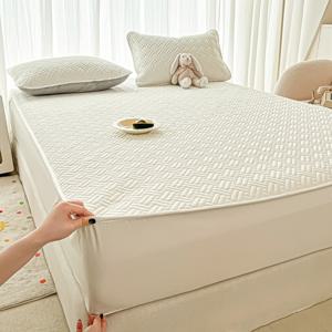 TEMU 도톰한 누빔 밴드형 매트리스 커버 시트 침대 매트커버