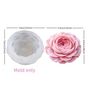 TEMU 레진 캐스팅 몰드, 3D 모란 모양의 실리콘 몰드. 내열성, 논스틱 특징으로 탈지 용이. 투명한 질감과 선명한 레이어가 특징입니다. 향초, 석고 아로마 스톤 등 다양한 제작에 적합합니다.