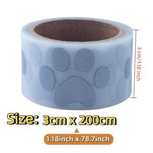 TEMU 3cm X 200cm 발자국 비닐 소재 반사 열전달 필름, 고온 다림질 반사 스티커 - 옷, 가방, 티셔츠, 모자 등 장식용