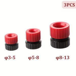 TEMU 3pcs 조절식 드릴 비트 스톱 칼라 & 깊이 스토퍼 스탠드 - 3-13mm 비트에 적합한 미끄럼 방지 드릴 칼라, 목공, 공예 프로젝트, DIY, 작업장, 정밀 드릴링용 플라스틱 드릴 스토퍼
