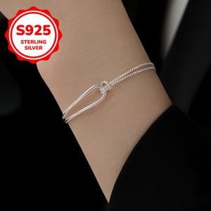 TEMU 925 저자극 기하학 체인 반지 여성 니치 정교한 인스 콜드 스타일 디자인 주얼리 발렌타인데이 어버이날 선물 여성 변색 방지 보관