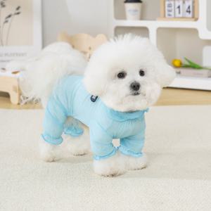 TEMU 강아지 옷, 봄/여름 신상 디자인, 26메시 소재로 모기 방지 기능이 있는 4발 바지