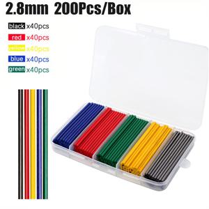 TEMU 200개/박스, 대용량 고품질 2.8mm 목공 연필심, 5색 흑연 대체품, 목공 필기구 액세서리, 목공 마킹 및 건설 용품