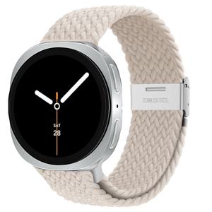 TEMU 삼성 8/8 클래식용 탄성 브레이드 나일론 밴드. 남녀 모두에게 적합하며 40mm, 44mm, 46mm 사이즈로 제공됩니다. 부드러운 스포츠 나일론 손목 밴드는 8/8 클래식 스마트워치 추가 장치로 조절 가능한 교체품으로 사용됩니다.