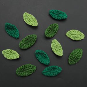 TEMU 수제 코바늘 뜨개질 나뭇잎 12개, DIY 모자, 양말, 가방 및 기타 장식용 뜨개질 공예 액세서리