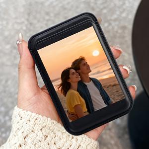 TEMU 맞춤형 사진 자석 폰 카드 홀더, 심플하고 우아한 개성 있는 미니 카드 홀더, 3장의 카드 수납 가능. 이 자석 카드 지갑은 다중 카드 슬롯을 갖추고 있으며 아이폰 12/13/14/15 및 모든 자석 폰과 호환됩니다. 신부 들러리, 어머니, 친구, 자매에게 이상적인 선물이며, 크리스마스나 새해 선물로도 완벽한 선택입니다