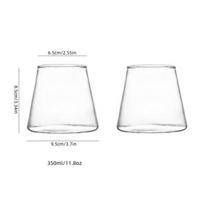 TEMU 2개 직사각형 투명 유리컵, 재사용 가능, 냉동고 사용 가능, 칵테일, 맥주, 위스키, 물 및 주스에 적합, 가정, 야외 파티 및 선물 세트에 적합